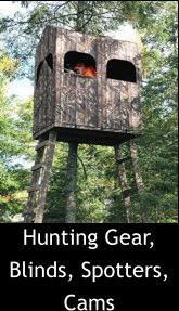 Hunting Gear, Blinds, Spotters, Cams