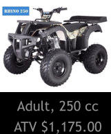 Adult, 250 cc ATV $1,175.00